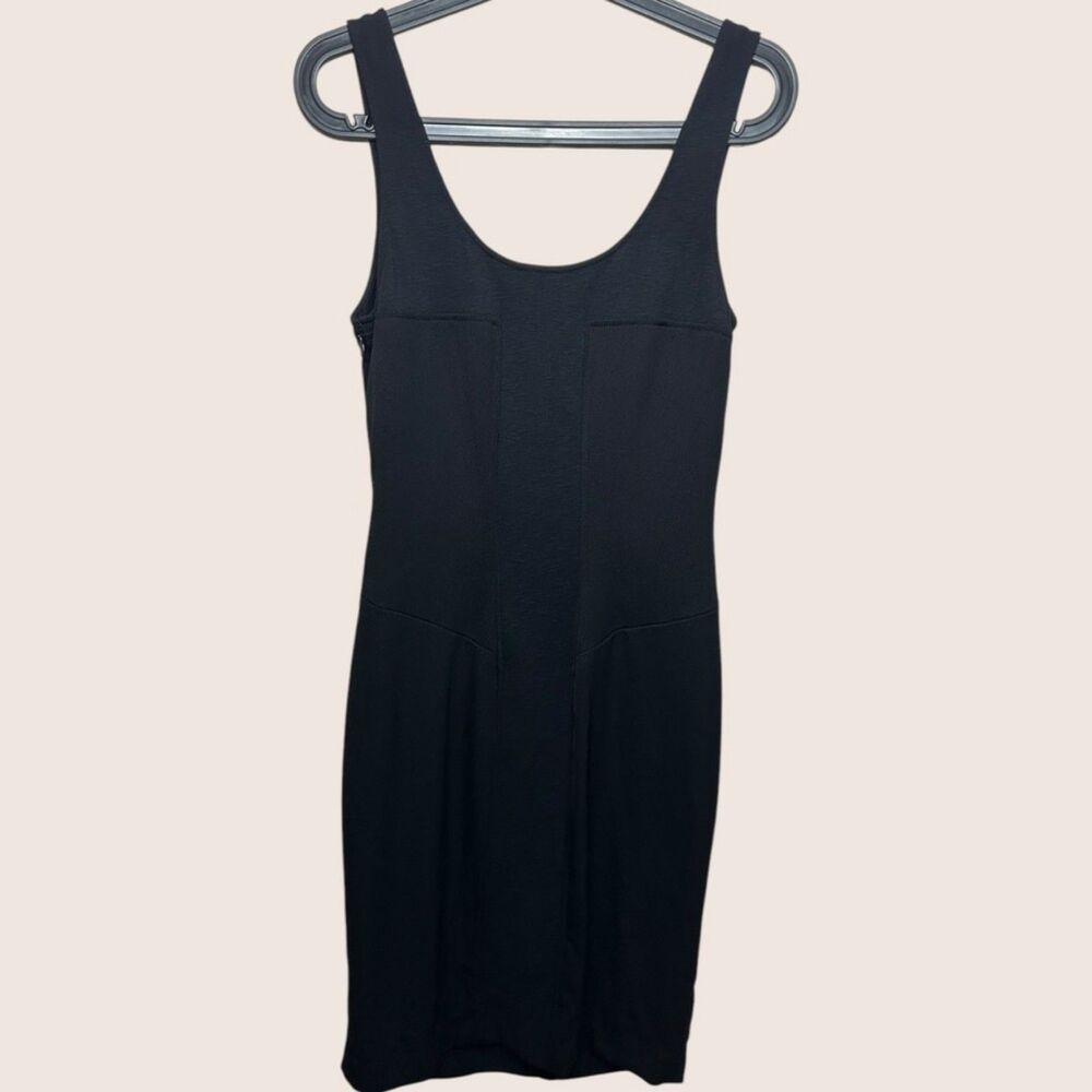🖤 DIANE VON FURSTENBURG DVF RUCHED BODY CON WOOL BLEND TANK DRESS SIZE 10 - Picture 5 of 7